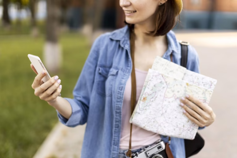 Reise-App auf einem Smartphone