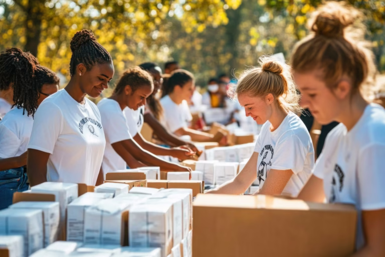 Cajas de donaciones en un parque